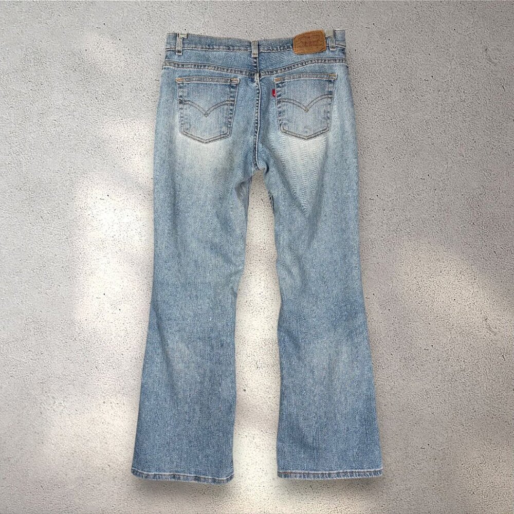 Levi's 515 Bootcut Jeans Women's 10P Blue Light Wash Lower Rise Angel Heart Y2K - Picture 2 of 10